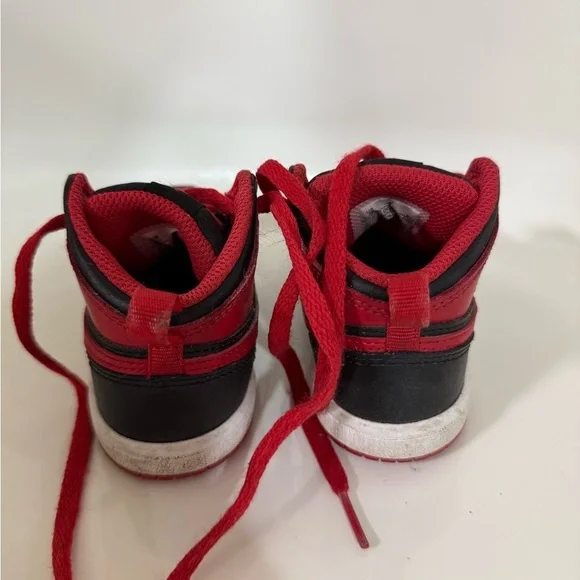 JORDAN Kids Red and Black Sneakers - Picture 3 of 5